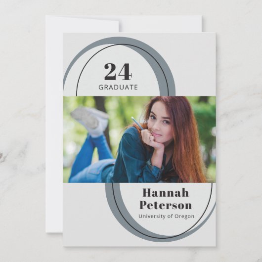 Simple 2 Photo University Slate Aankondiging (Voorkant)