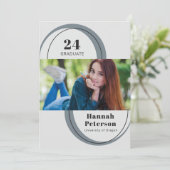 Simple 2 Photo University Slate Aankondiging (Staand voorkant)