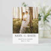 Simple 2 Photo Wedding Save the Date  (Staand voorkant)