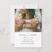 Simple 2 Photo Wedding Save the Date  (Achterkant)
