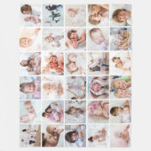 Simple 30 Photo Collage Sjabloon White Fleece Deken (Voorkant)