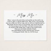 Simple 3 Photo Sympathy Memorial Prayer Kaart (Achterkant)