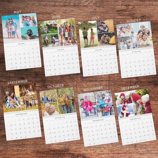 Simple 3 Photos Per Month Kalender
