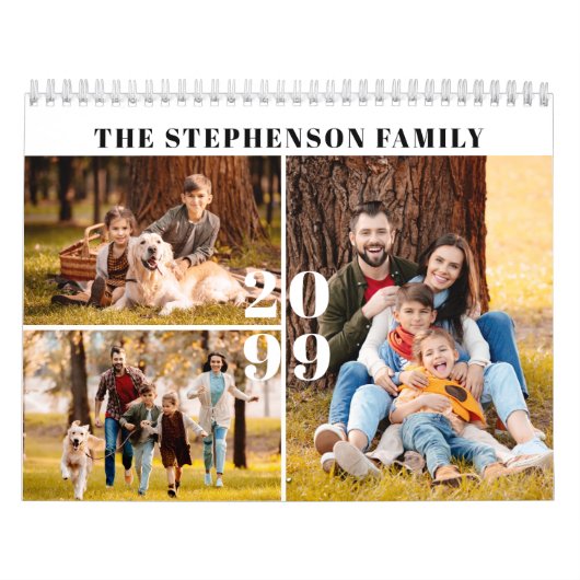 Simple 3 Photos Per Month Kalender (Hoes)