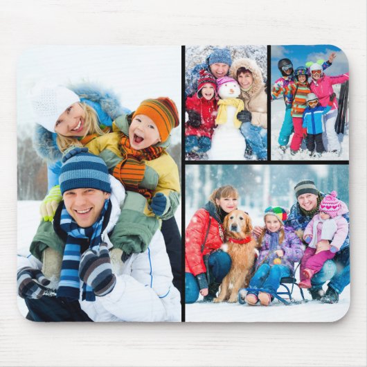 Simple 4 Photo Collage Muismat (Voorkant)