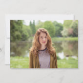 Simple 5 Photo Collage Black Afstuderen Aankondiging (Achterkant)