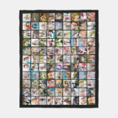Simple 99 Photo Collage Squares Black Fleece Deken (Voorkant)