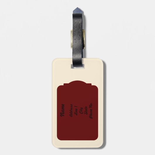 Simple Abstract Luggage Tag Bagagelabel (Achterkant verticaal)