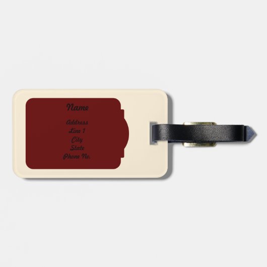 Simple Abstract Luggage Tag Bagagelabel (Achterkant horizontaal)