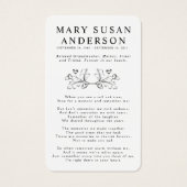 Simple Acorn Photo Memorial Kaart (Achterkant)