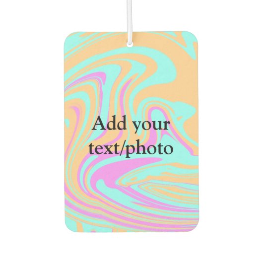 Simple acrylic pour marble add your text name cust luchtverfrisser (Voorkant)