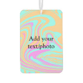 Simple acrylic pour marble add your text name cust luchtverfrisser (Achterkant)