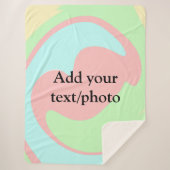 Simple acrylic pour marble add your text name cust sherpa deken (Voorkant)