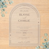 Simple Acrylic wedding arch 5 x7 invitation Acryl Uitnodigingen