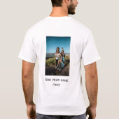 simple add your photo text family holiday kids par t-shirt (Achterkant)