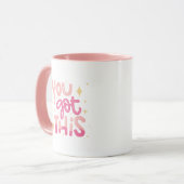 Simple Adorable You Got This Motivational Pink Mok (Voorkant links)