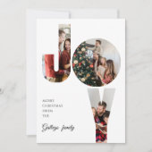 Simple Aesthetic Family Photo Christmas Card Kaart (Voorkant)
