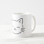 Simple Aesthetic Kitty Design Koffiemok (Voorkant rechts)
