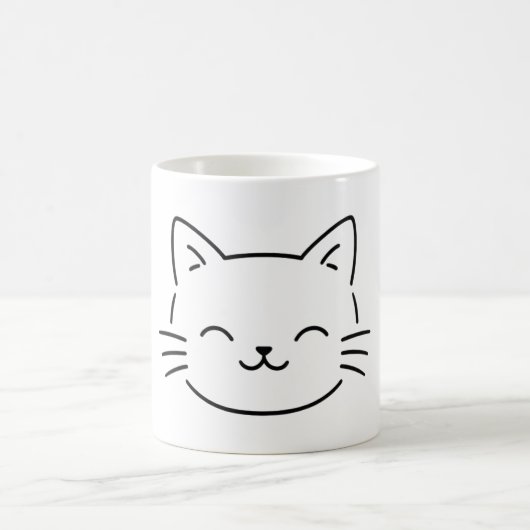 Simple Aesthetic Kitty Design Koffiemok (Center)