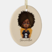 Simple Afro Woman Keramisch Ornament (Rechts)