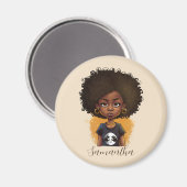 Simple Afro Woman Magneet (Voorkant / Achterkant)