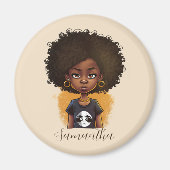 Simple Afro Woman Magneet (Voorkant)