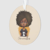 Simple Afro Woman Ornament (voorkant)
