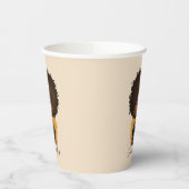 Simple Afro Woman Papieren Bekers (Links)