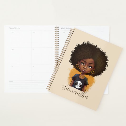 Simple Afro Woman Planner (Display)