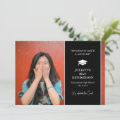 Simple Afstuderen Photo Afstuderen Aankondiging (Staand voorkant)