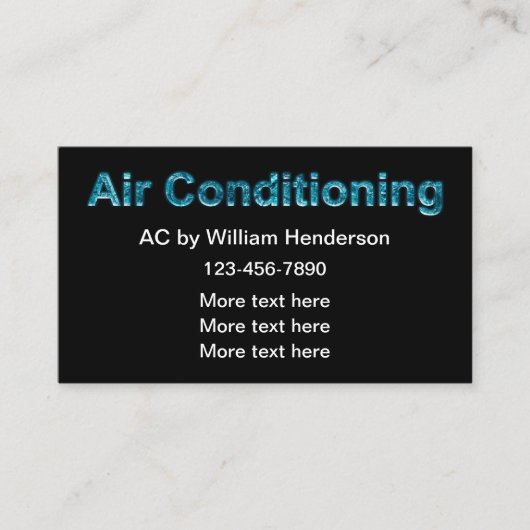 Simple Air Conditioning Repairman Visitekaartje (Voorkant)