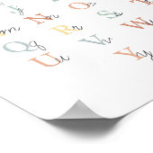 Simple Alphabet Chart Illustration Classroom Decor Poster (Hoek)