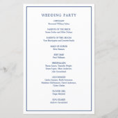 Simple Anchor Monogram Nautical Wedding Programme (Achterkant)