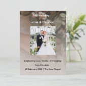 Simple and Class Weeding Invitation  Kaart (Staand voorkant)