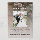 Simple and Class Weeding Invitation  Kaart (Voorkant)