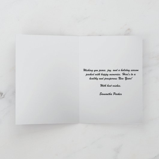 Simple and Elegant Custom Christmas Kaart (Binnen)