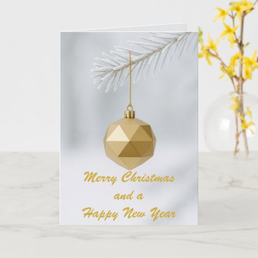 Simple and Elegant Custom Christmas  Kaart (Gele Bloem)