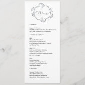 Simple and Elegant Minimalist Wedding Dinner Menu (Voorkant)