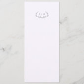 Simple and Elegant Minimalist Wedding Dinner Menu (Achterkant)