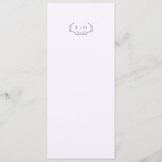 Simple and Elegant Minimalist Wedding Dinner Menu (Achterkant)