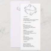 Simple and Elegant Minimalist Wedding Dinner Menu (Voorkant / Achterkant)