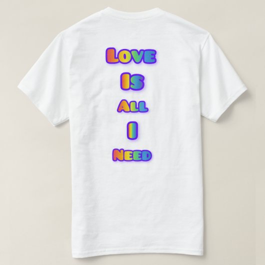 simple and elegant Valentine’s typography design T-shirt (Design achterkant)