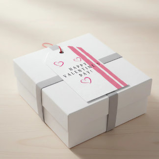 Simple and Elegant Valentine's Day Gift Tag with H Cadeaulabel
