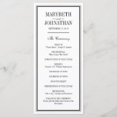 Simple and Elegant Wedding Ceremony Program Kaart (Voorkant)