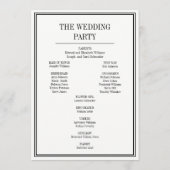 Simple and Elegant Wedding Ceremony Program Kaart (Achterkant)