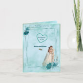 Simple and elegant wedding invitation in Sky Blue (Voorkant)