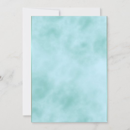 Simple and elegant wedding invitation in Sky Blue Kaart (Achterkant)