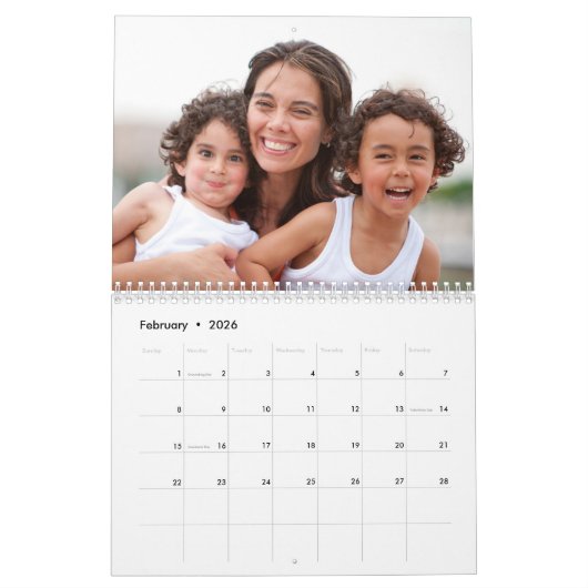 Simple and Minimalist Family Photos 2026 Kalender (Feb 2026)