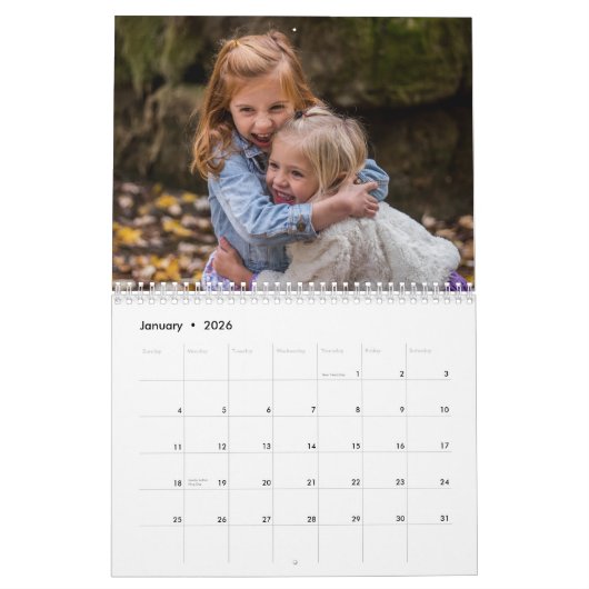 Simple and Minimalist Family Photos 2026 Kalender (Jan 2026)