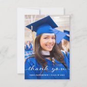 Simple and Stylish | Modern Two Photo Graduation Bedankkaart (Voorkant)